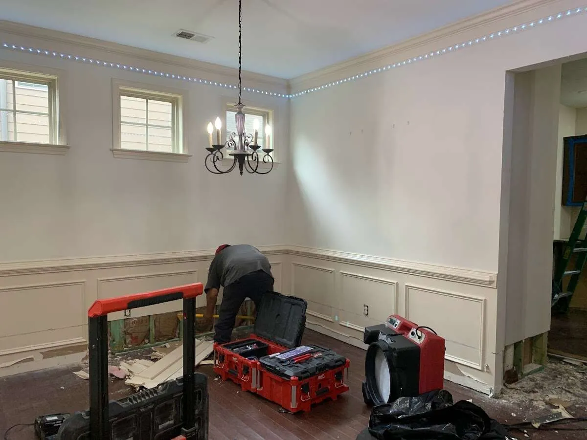 Restoration technician with professional equipment in Halifax